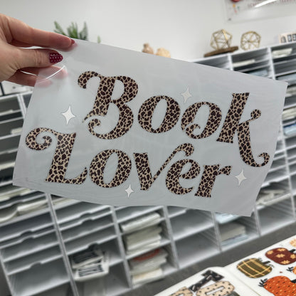 book lover clear film screen print