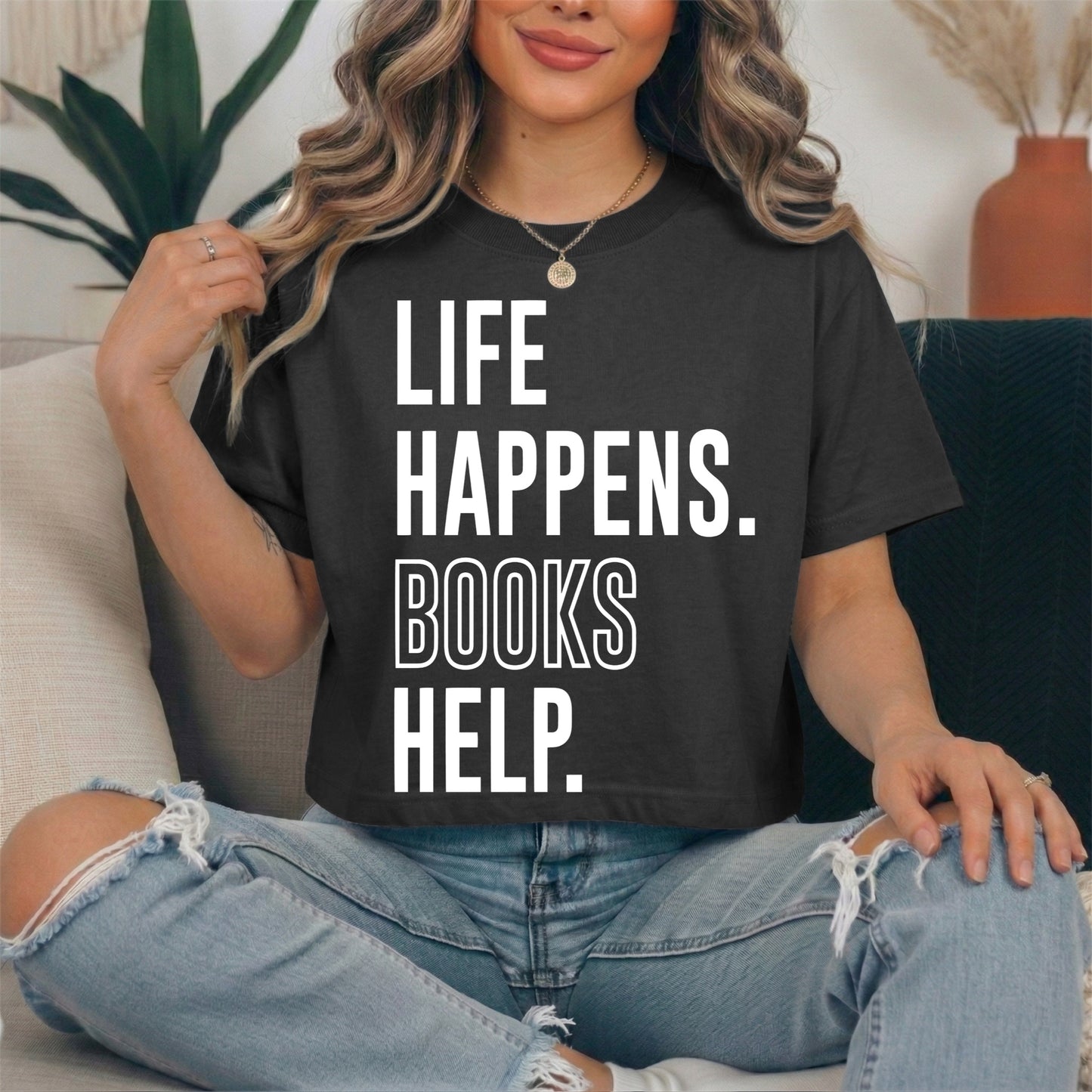Life happens Books help screen print transfer•