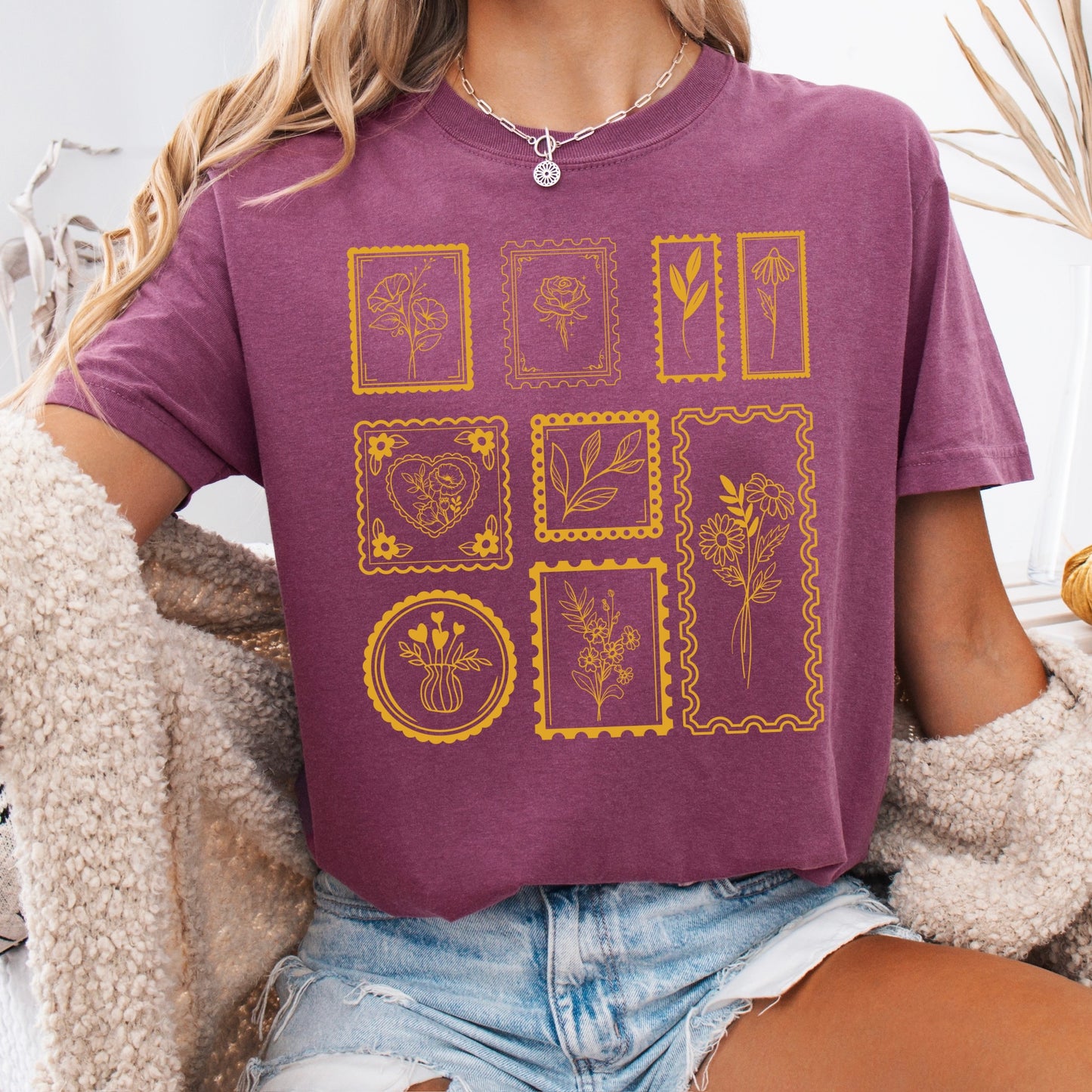 floral stamps screen print transfer •