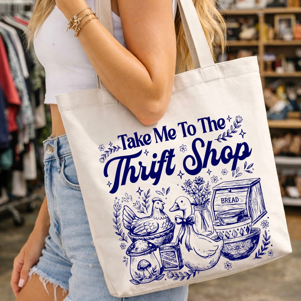 take me to the thrift shop screen print transfer•