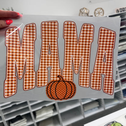 fall MAMA clear film screen print