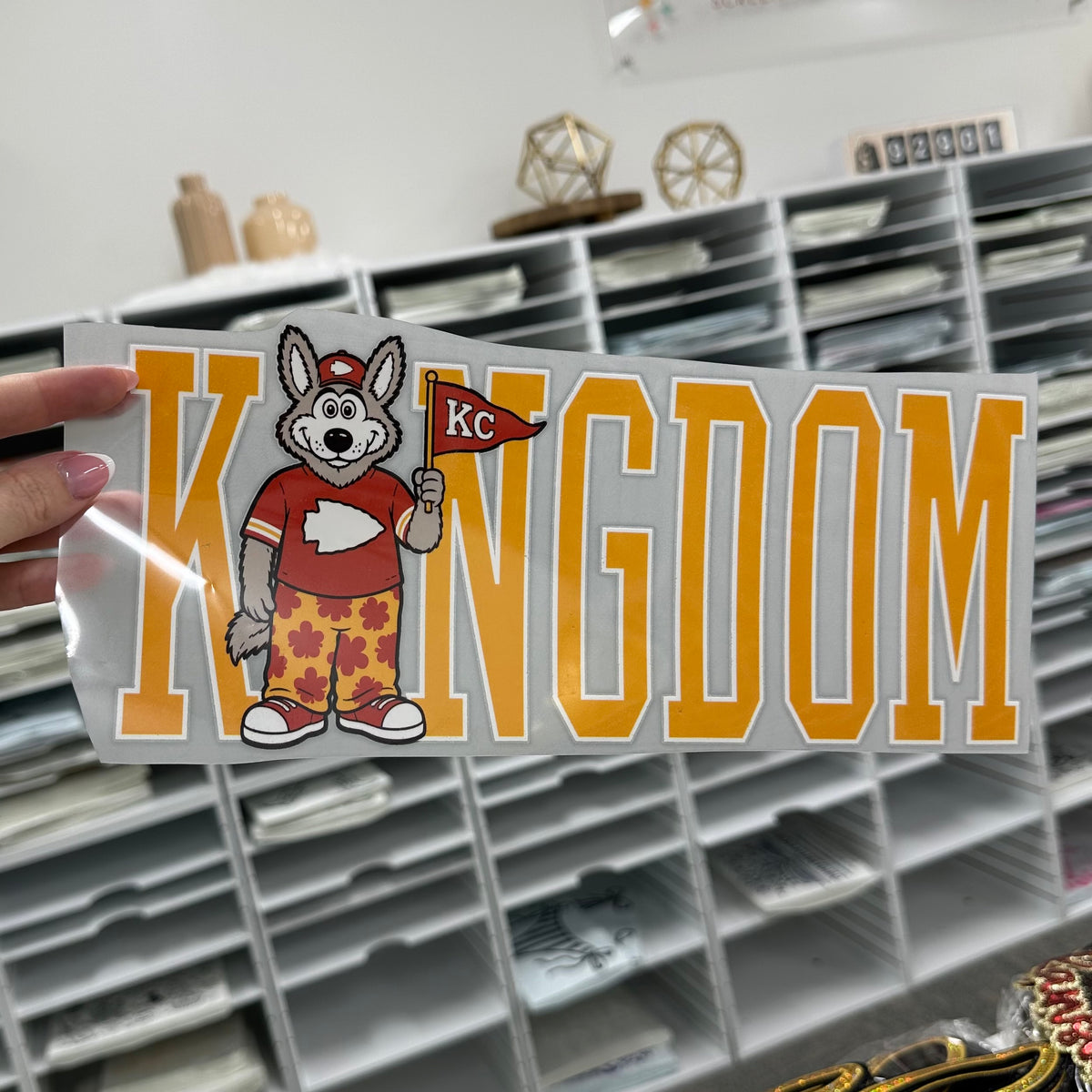 KC Kingdom clear film screen print