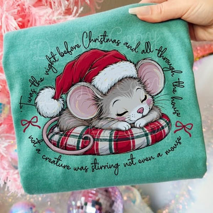 twas the night before christmas clear film screen print