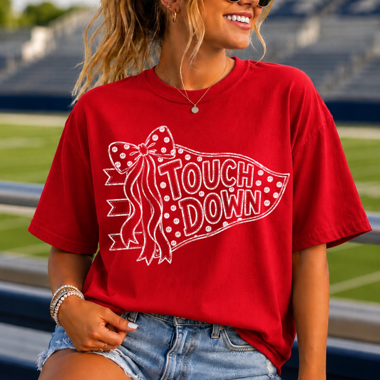 Doodle touchdown pennant screen print transfer•