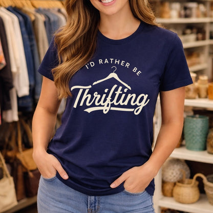 I'd rather be thrifting  screen print transfer