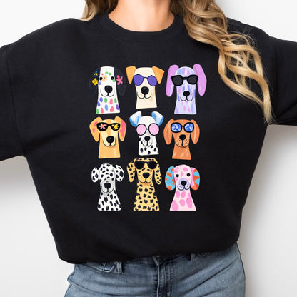 PRE-ORDER 5-7 biz day tat colorful dogs DTF