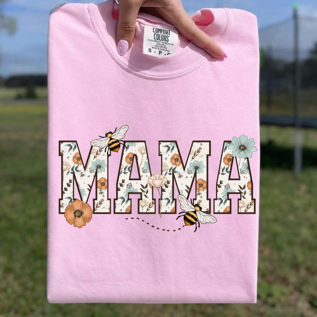 PRE-ORDER floral bee MAMA DTF - 7-10 BIZ DAY TAT
