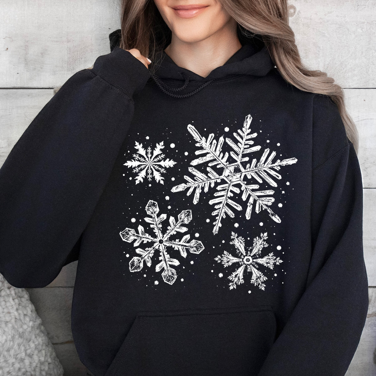 snowflakes screen print transfer
