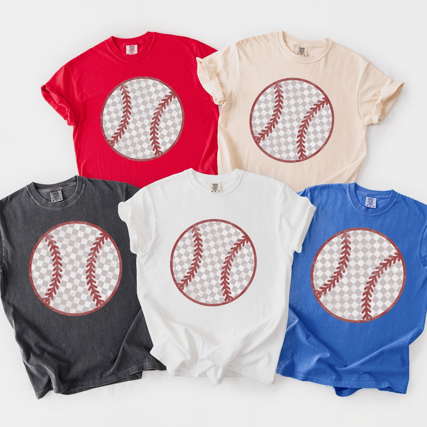 Grunge Baseball clear film screen print