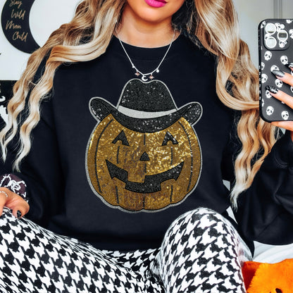 Sequins Patch - western pumpkin