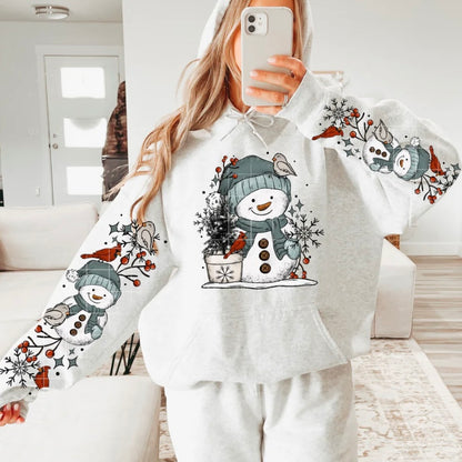 snowman birdies + sleeves clear film screen print