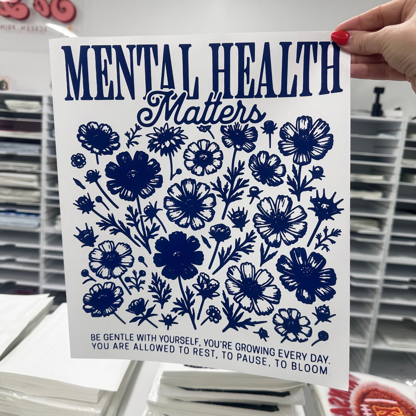 mental health matters screen print transfer•
