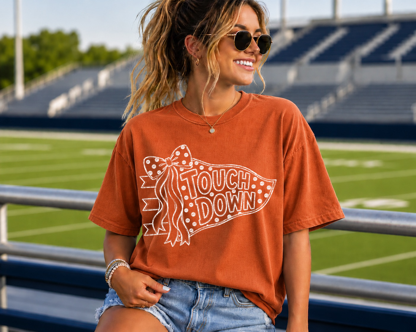 Doodle touchdown pennant screen print transfer•