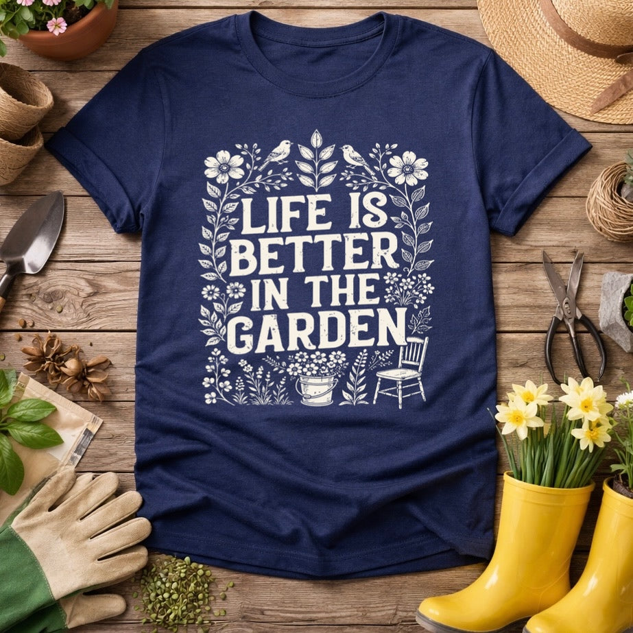 life is better in the garden  screen print transfer•