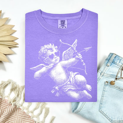 cupid half tone screen print transfer