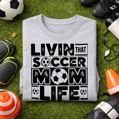 soccer mom life screen print transfer
