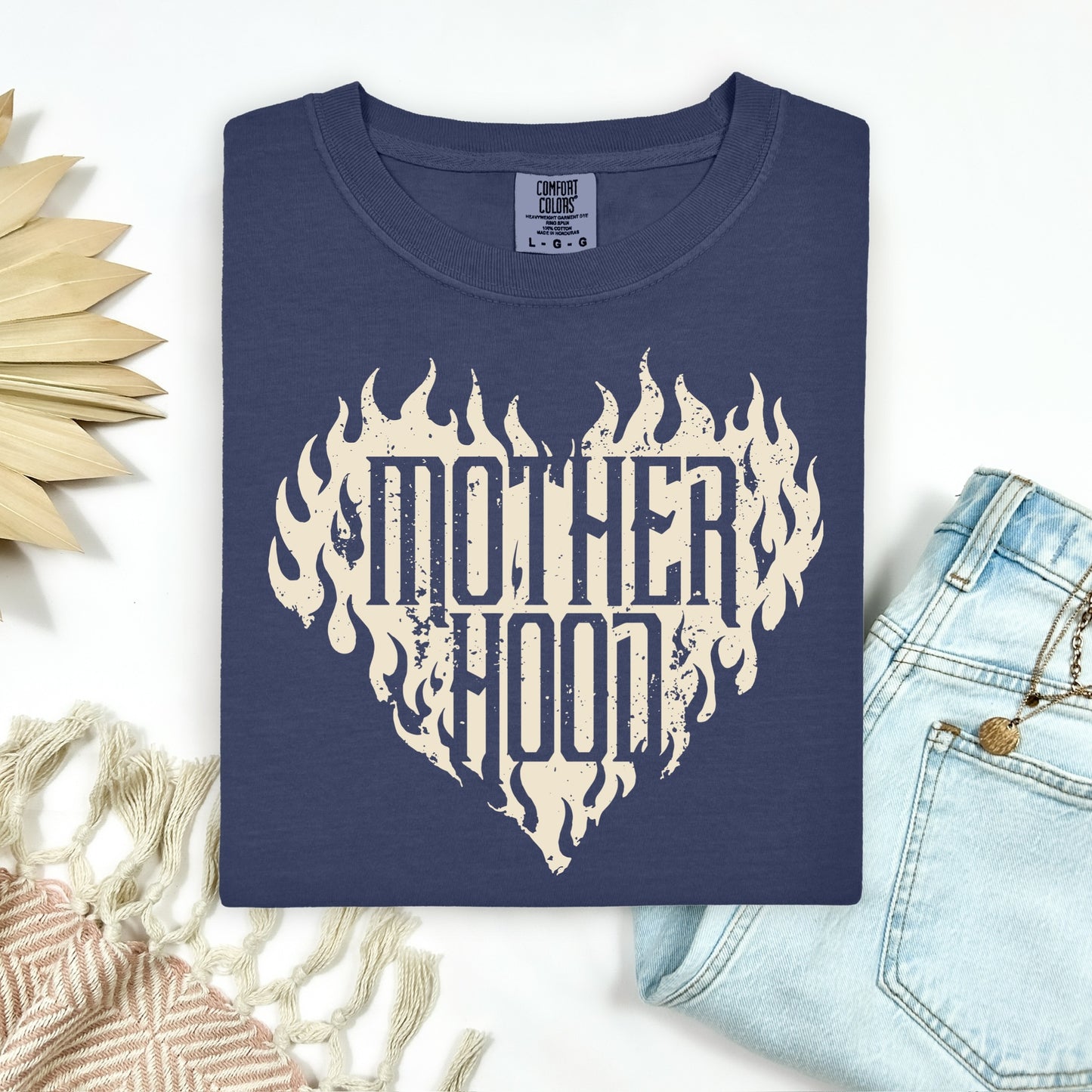 motherhood tattoo heart screen print transfer•