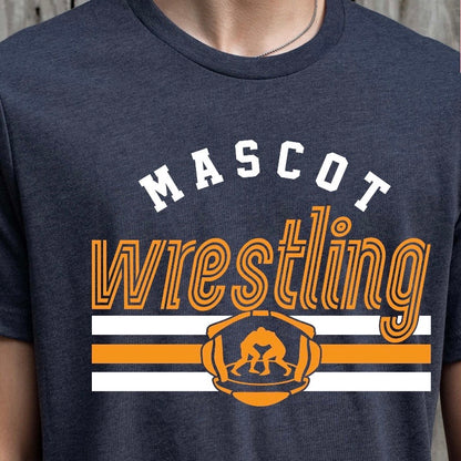 semi-custom WRESTLING mascot (design set up only)