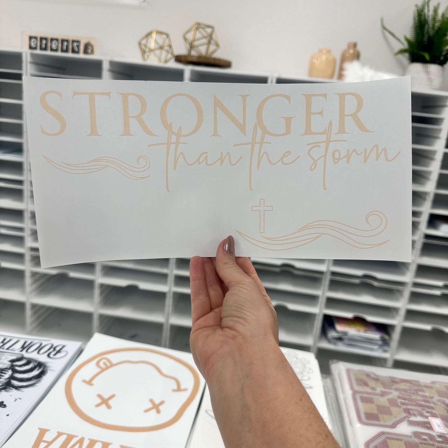 stronger than the storm screen print transfer