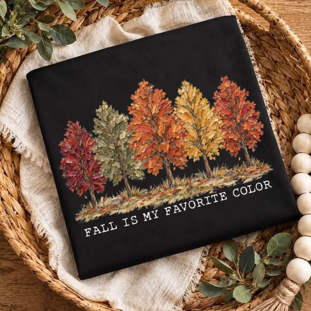 fall is my favorite color clear film screen print