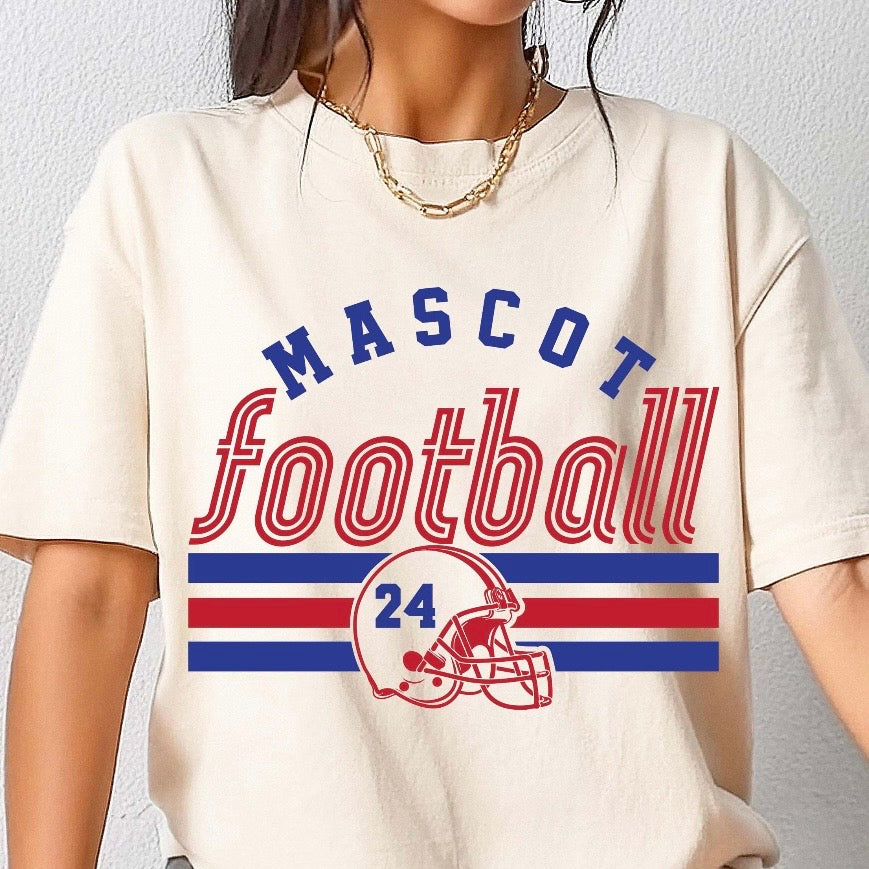 semi-custom FOOTBALL mascot (design set up only)