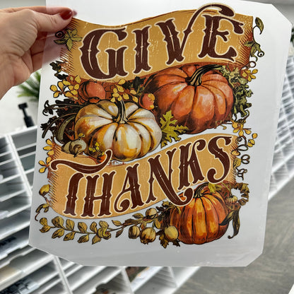 give thanks clear film transfer