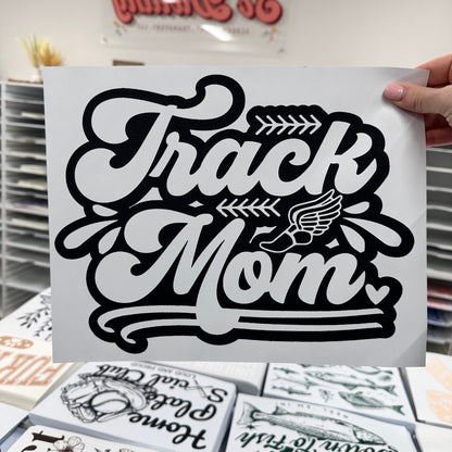 track mom screen print transfer