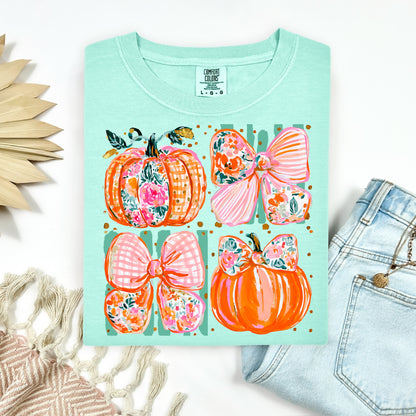 coquette pumpkins clear film screen print