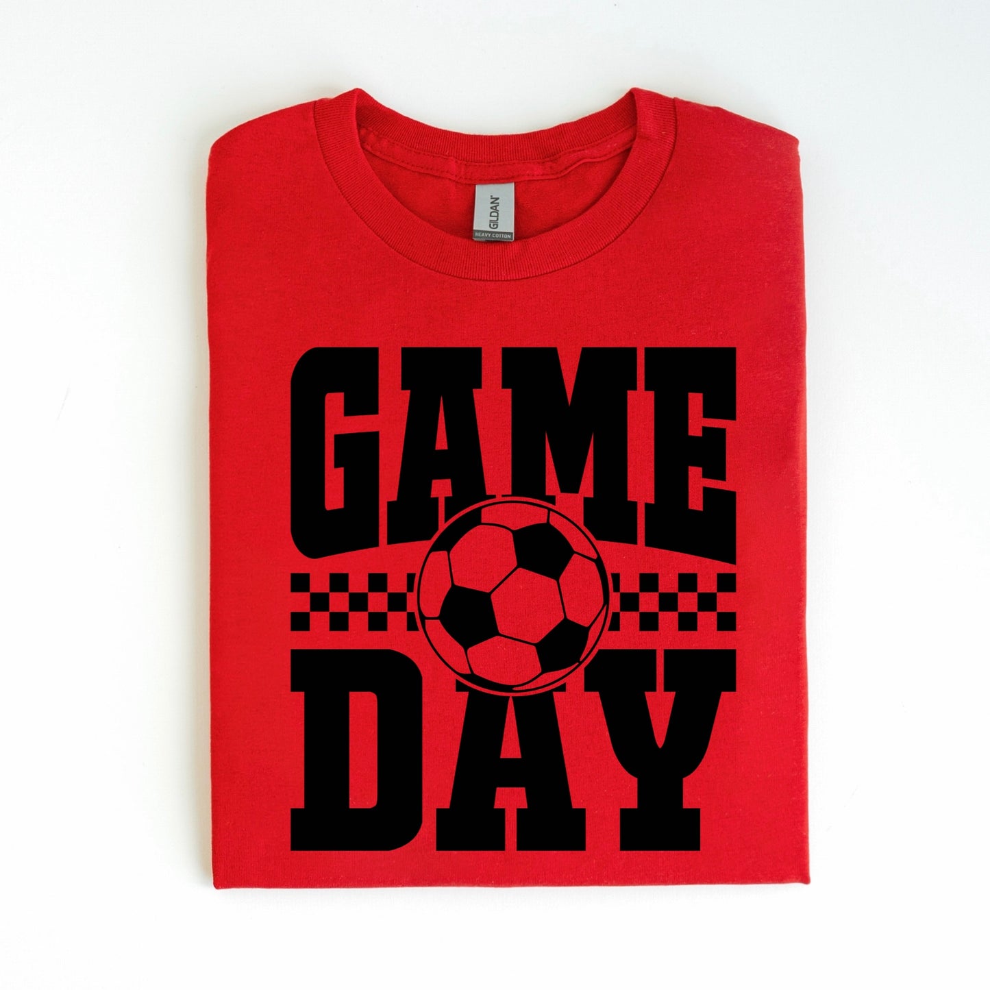 Soccer game day screen print transfer