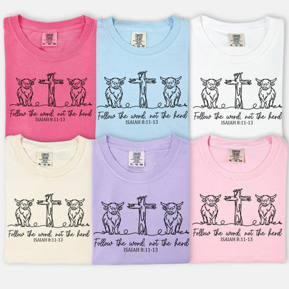 follow the word not the herd screen print transfer