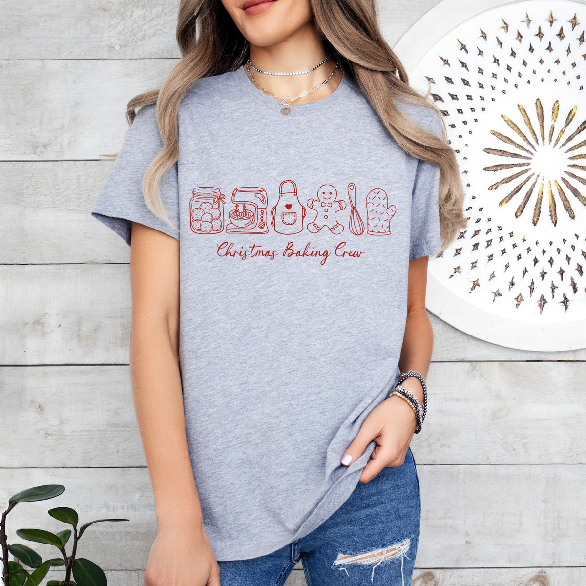 Christmas baking crew screen print transfer
