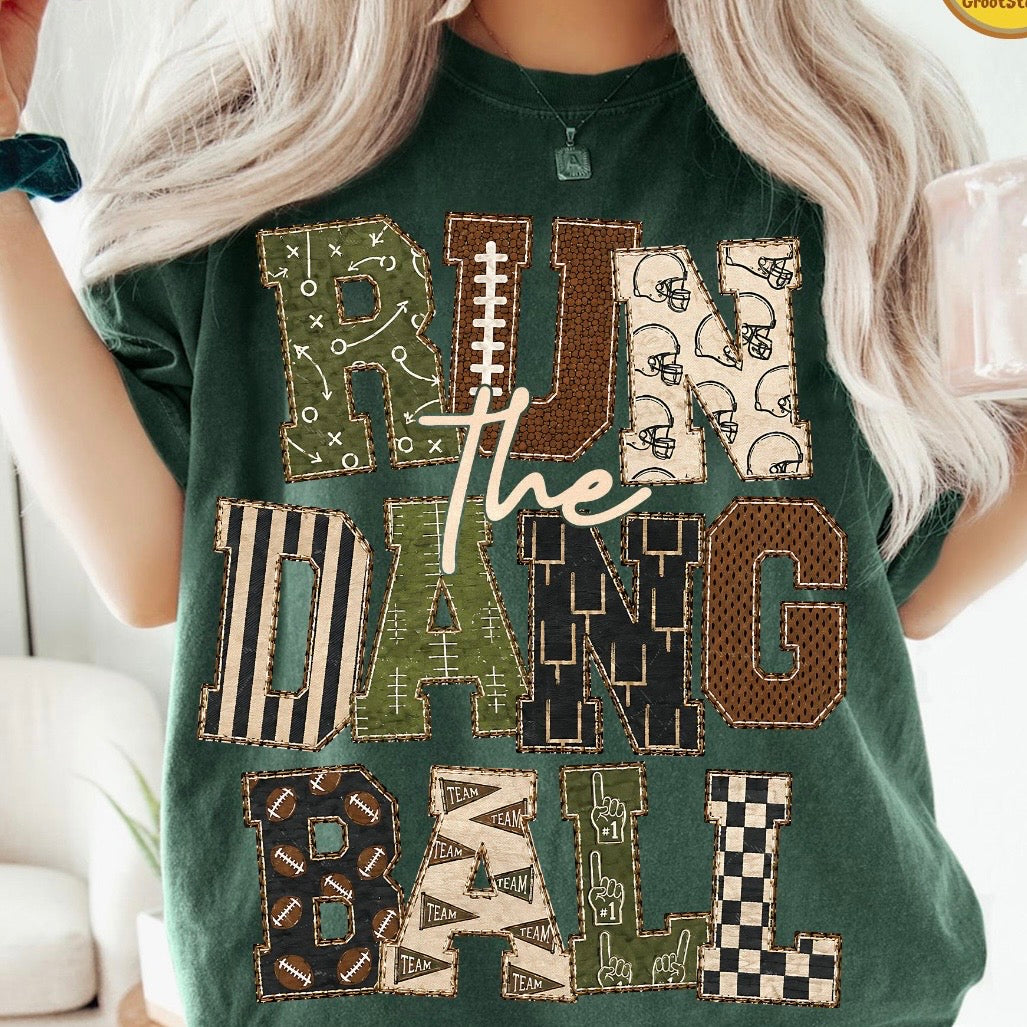 run the dang ball clear film screen print