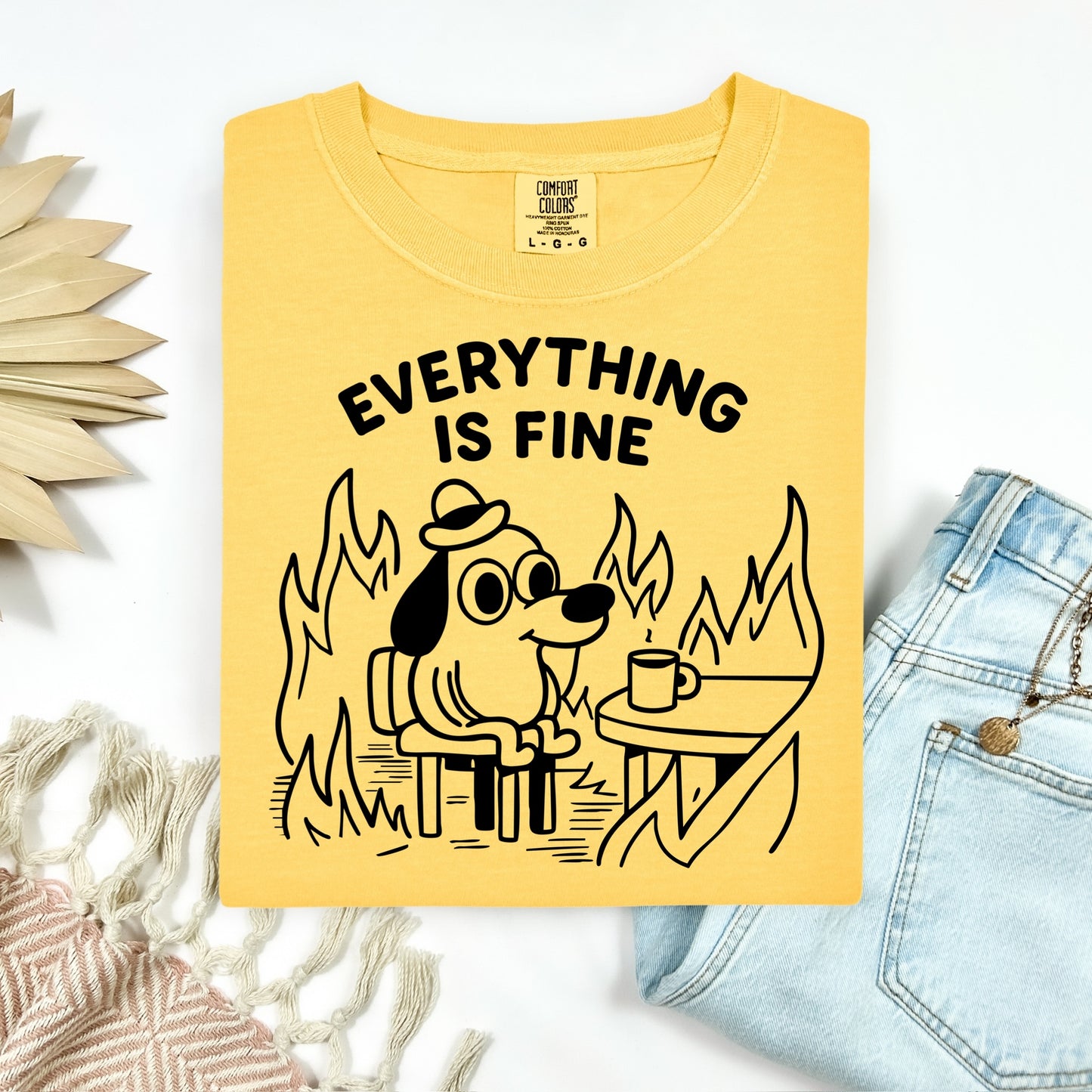 everything is fine screen print transfer