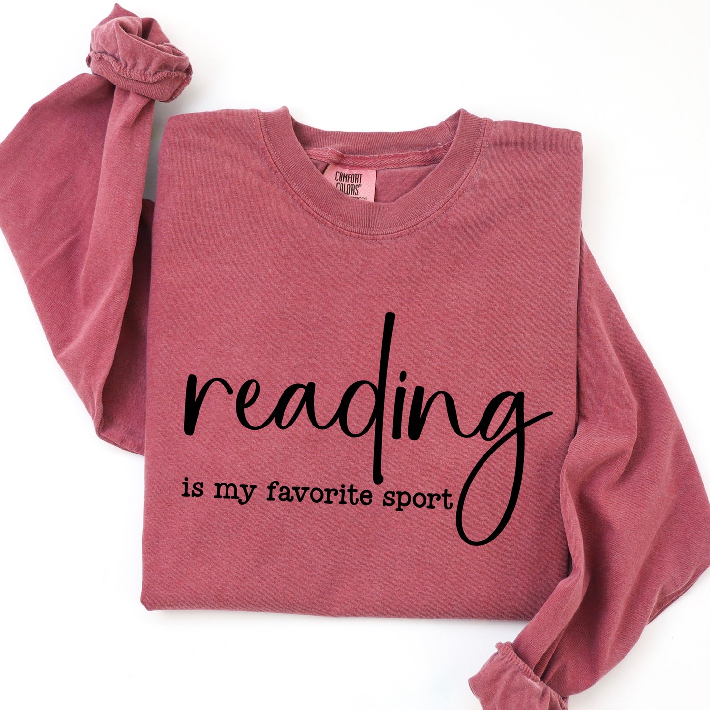 reading is my favorite sport screen print transfer