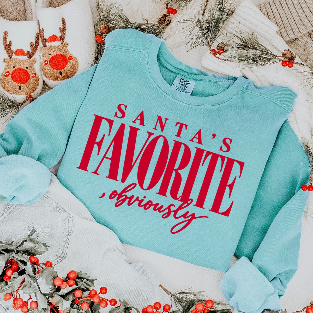 santas favorite, obviously screen print transfer