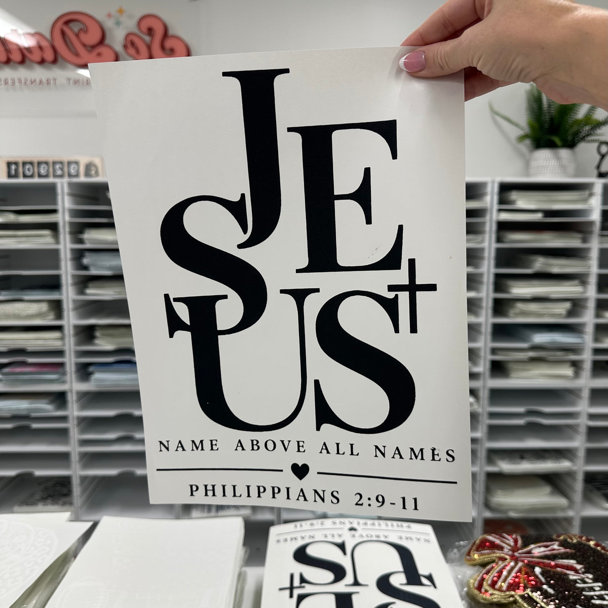 Jesus name above all names screen print transfer•