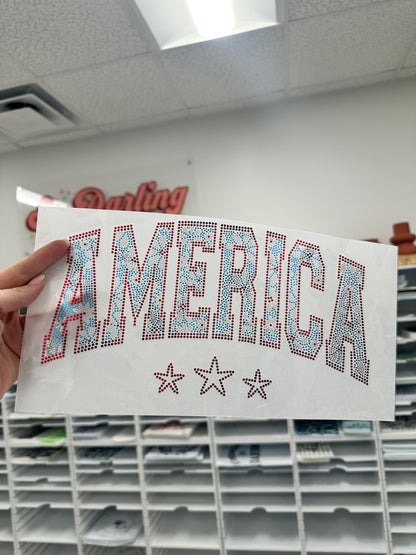 PRE-ORDER Spangle Transfer - America 7-10 BIZ DAY TAT