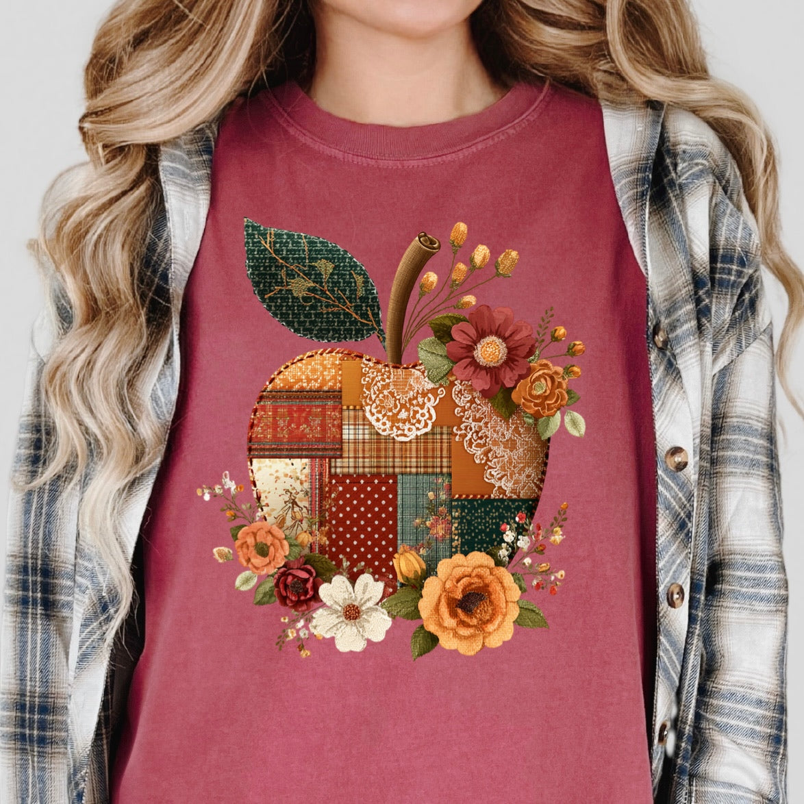 faux stitched fall Apple clear film transfer