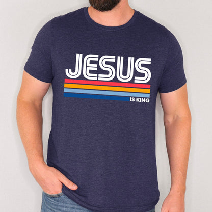Jesus is king clear film screen print