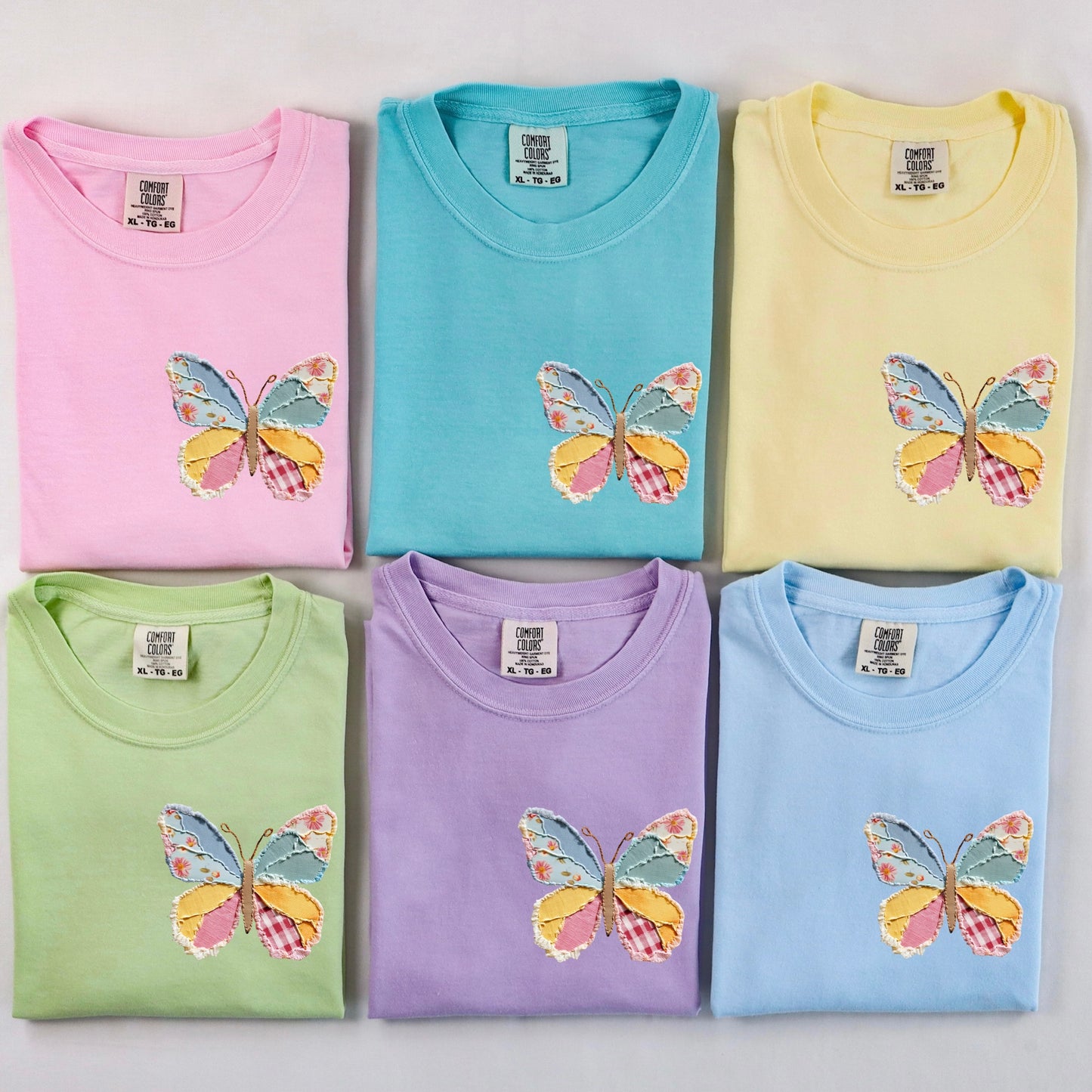 POCKET patchwork butterfly clear film transfer