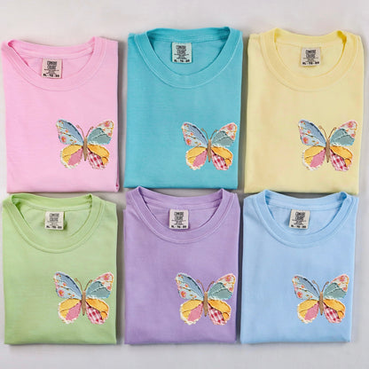 POCKET patchwork butterfly clear film transfer