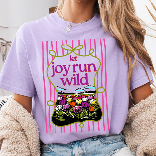 let joy run wild clear film screen print
