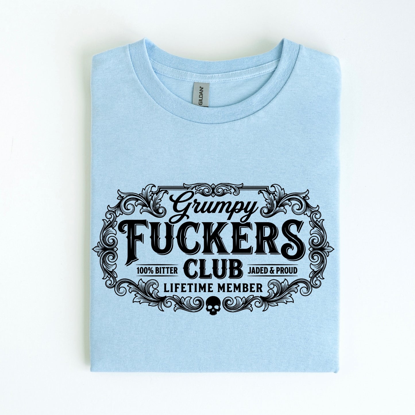 grumpy fuckers club screen print transfer