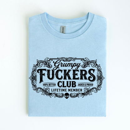 grumpy fuckers club screen print transfer