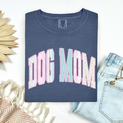 lace DOG MOM clear film screen print