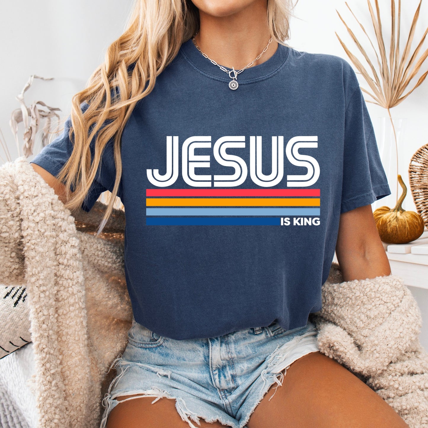 Jesus is king clear film screen print