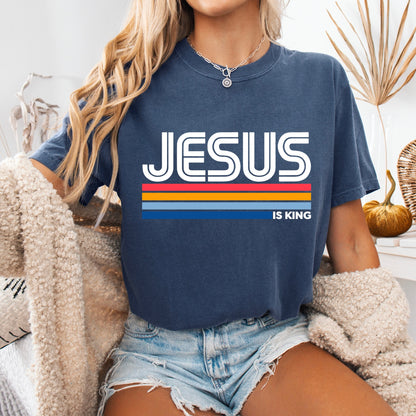 Jesus is king clear film screen print