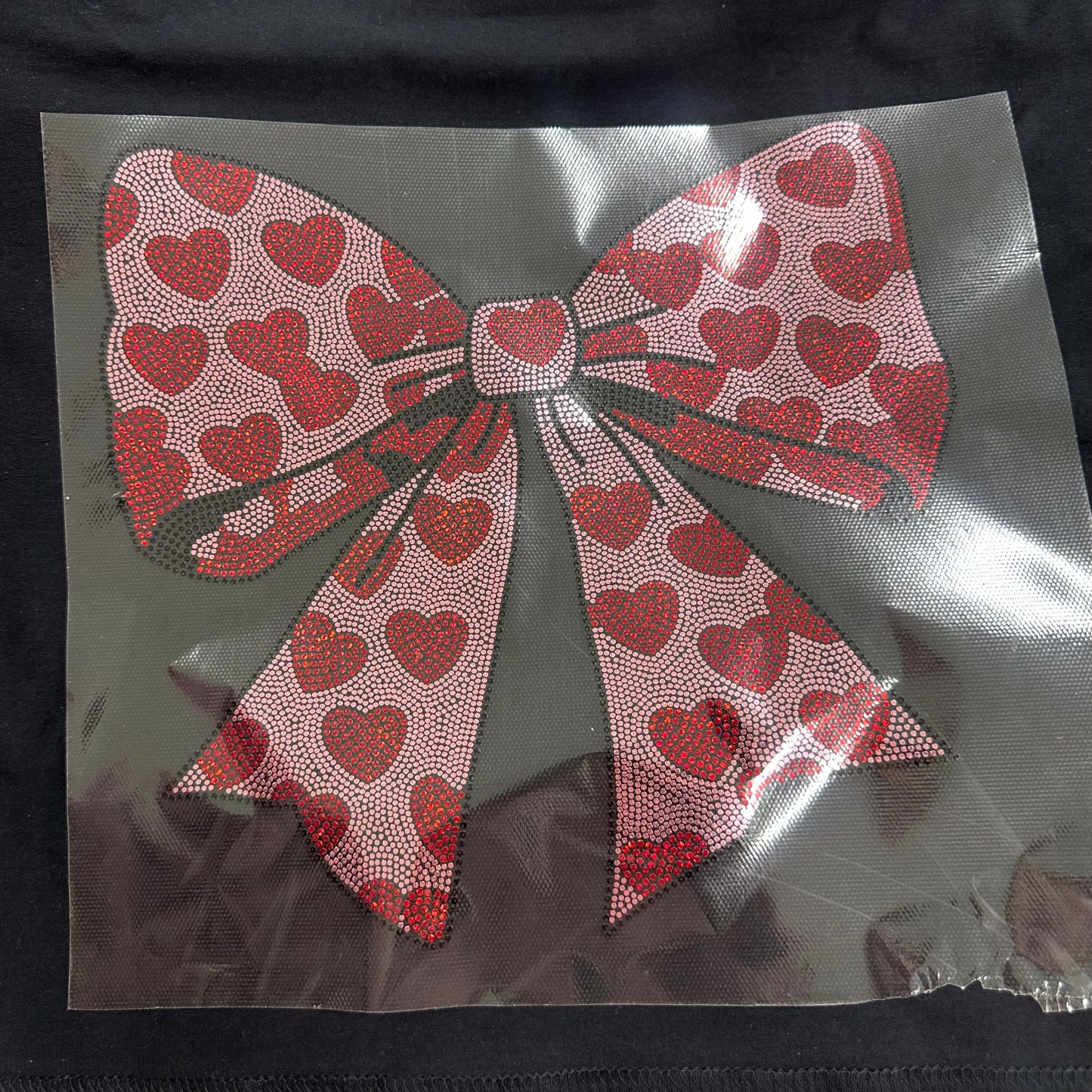 Spangle Transfer - heart bow
