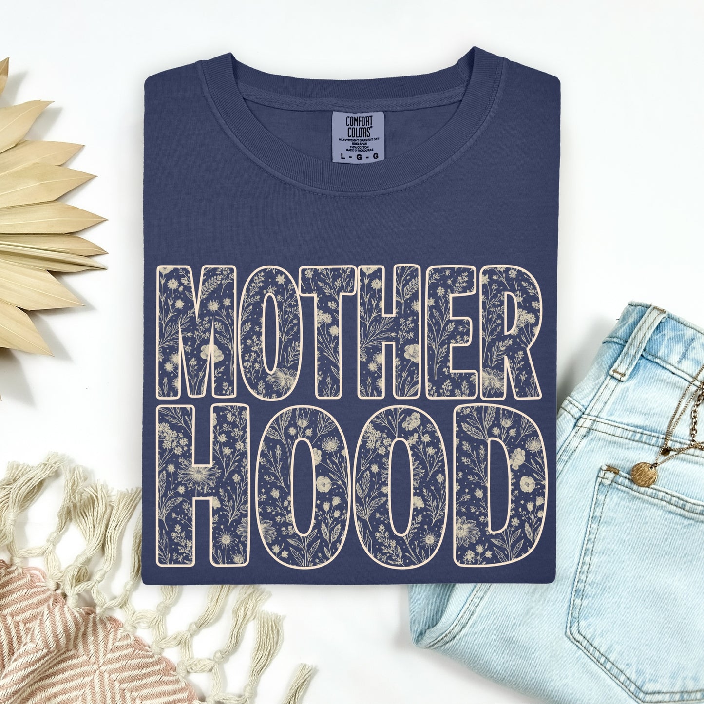 floral motherhood screen print transfer