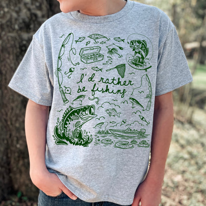 I'd rather be fishing screen print transfer•